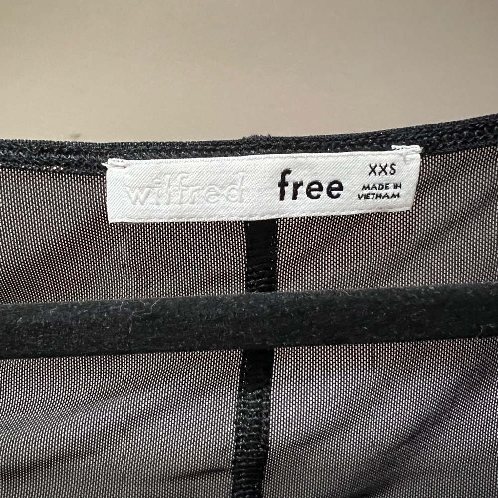 Aritzia Black Sheer Mesh Bodysuit Top - image 2